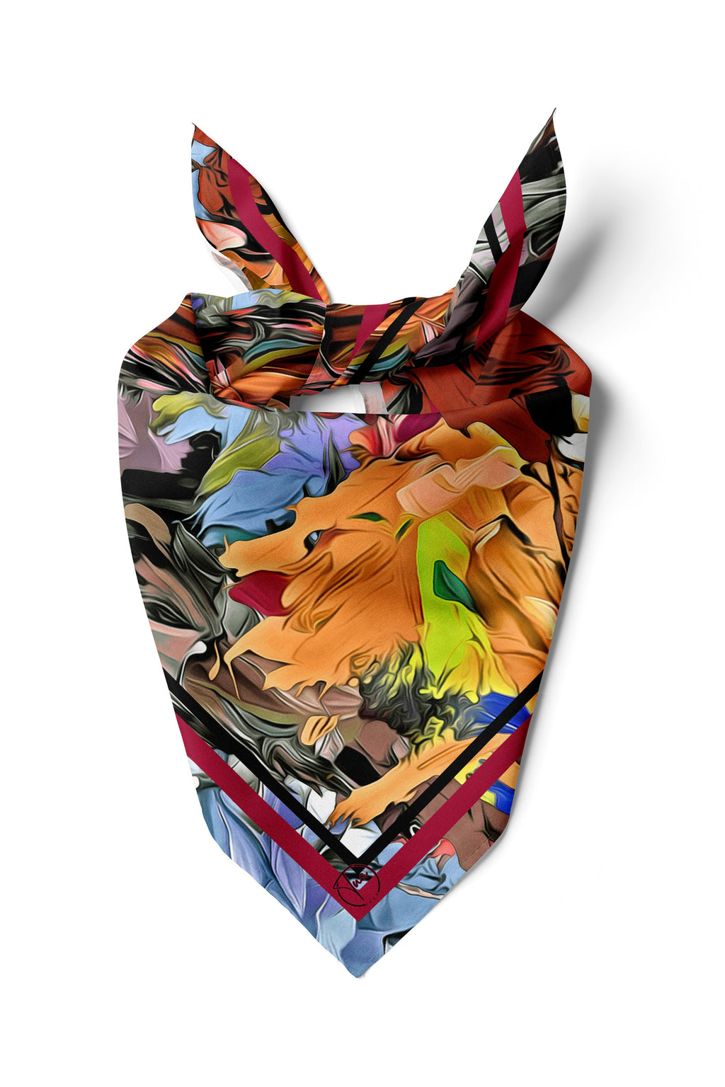 Renk Fırtınası Desen 55x55cm Bandana/Fular - görsel 3