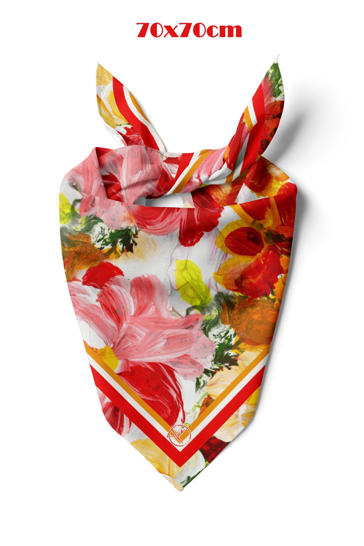 VİVİDA Desen 70*70cm Bandana/Fular - Çok Renkli