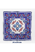Mavi Girdap Desen 70*70cm Bandana/Fular - Çok Renkli