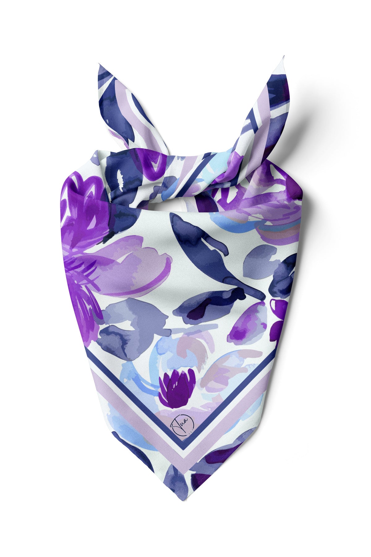 BOHEM Mor Esinti Desen 55x55cm Bandana/Fular - Çok Renkli