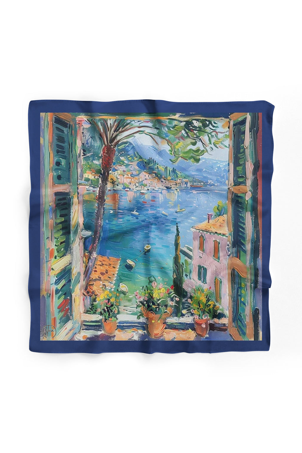 Amalfi Rüyası Desen 55x55cm Bandana/Fular - görsel 2