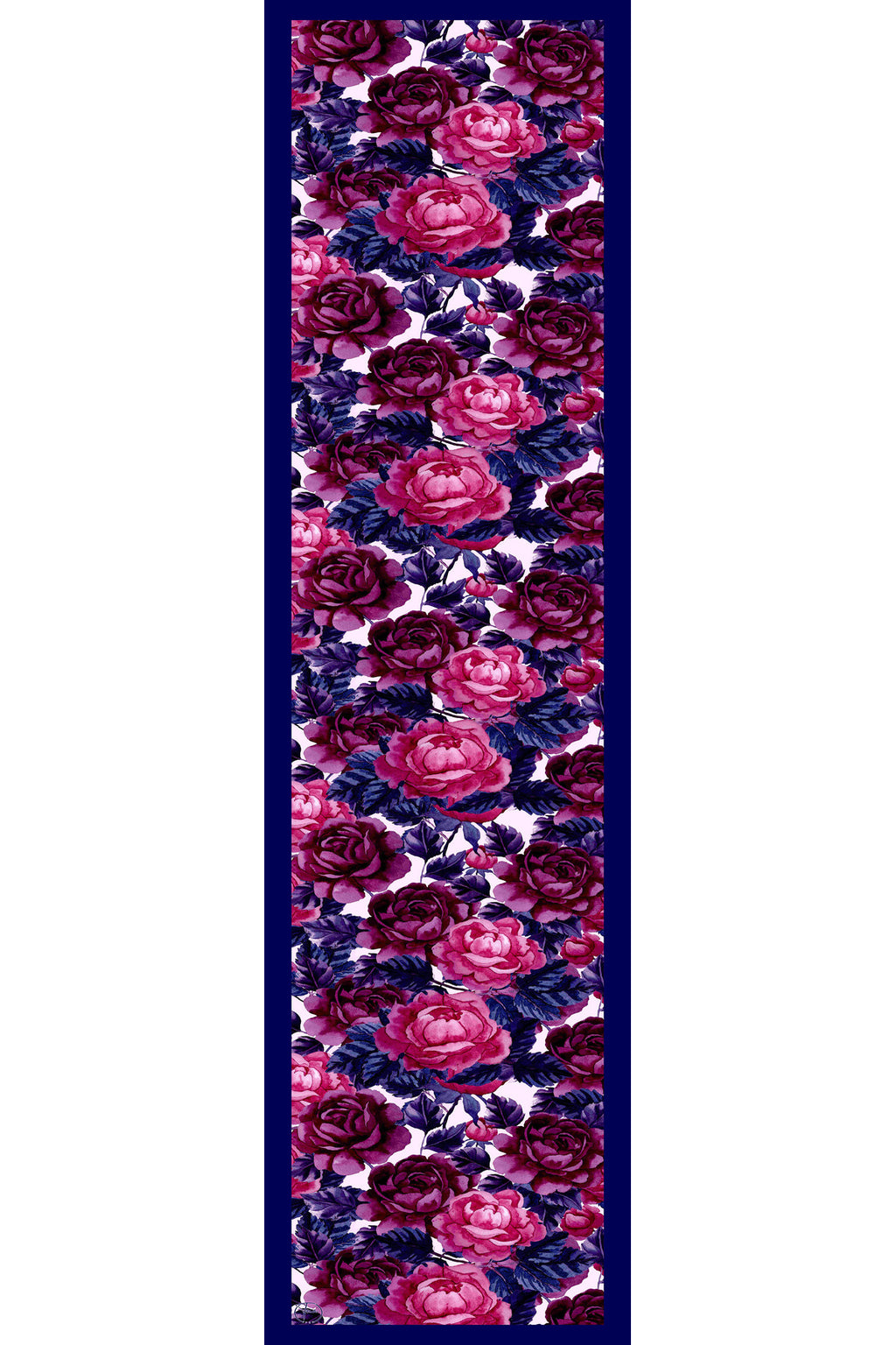 Burgonya Rüyası Desen Kadın Saten Fular 30x165cm - görsel 3