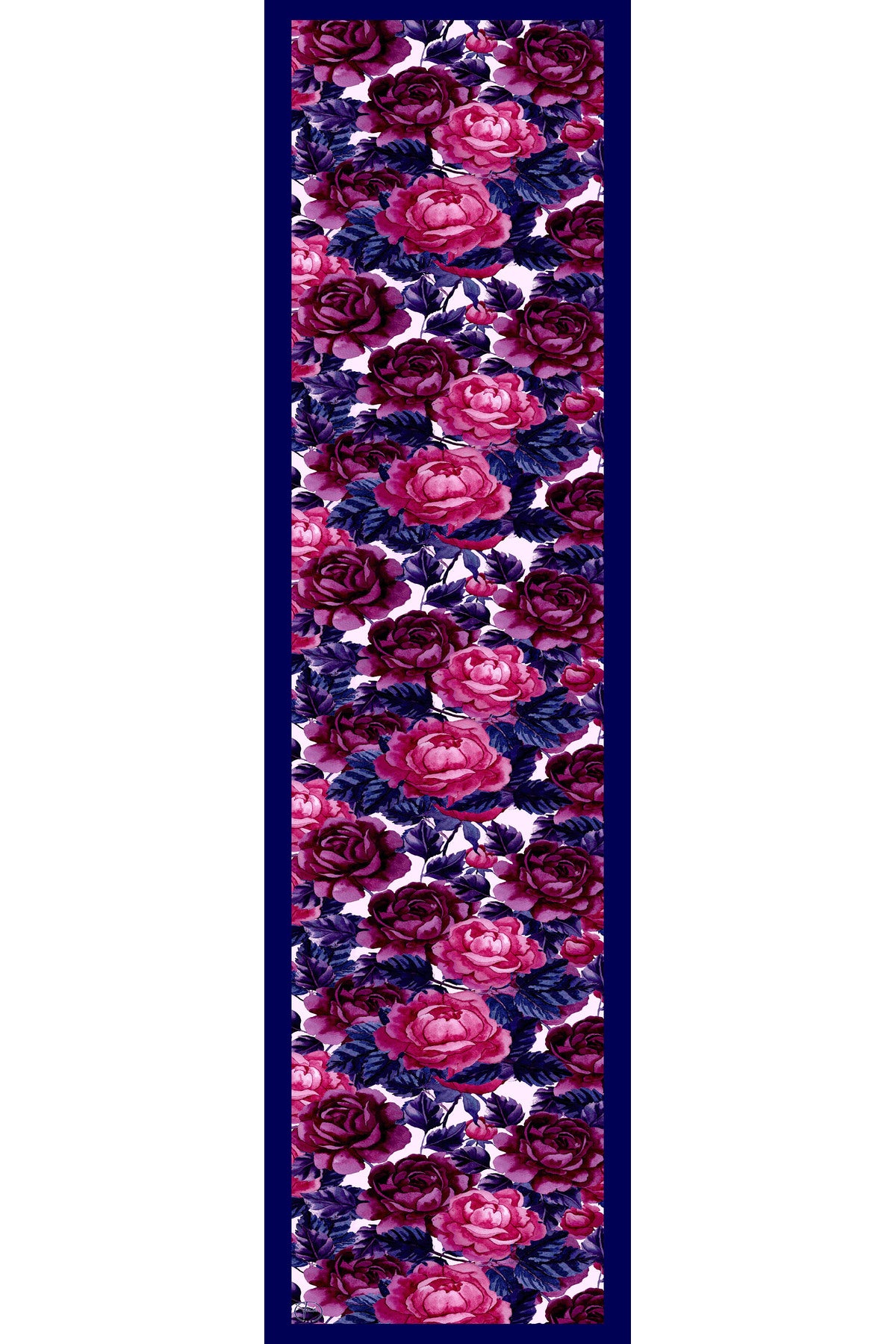 Burgonya Rüyası Desen Kadın Saten Fular 30x165cm - görsel 3