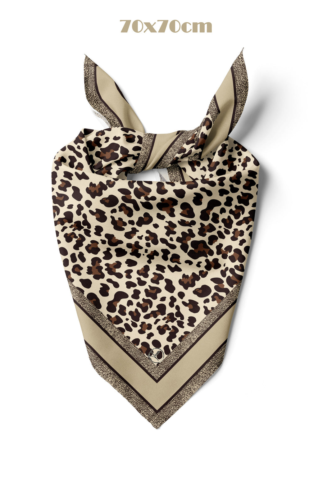 LEOPAR TUTKUSU Desen 70*70cm Bandana/Fular - görsel 2