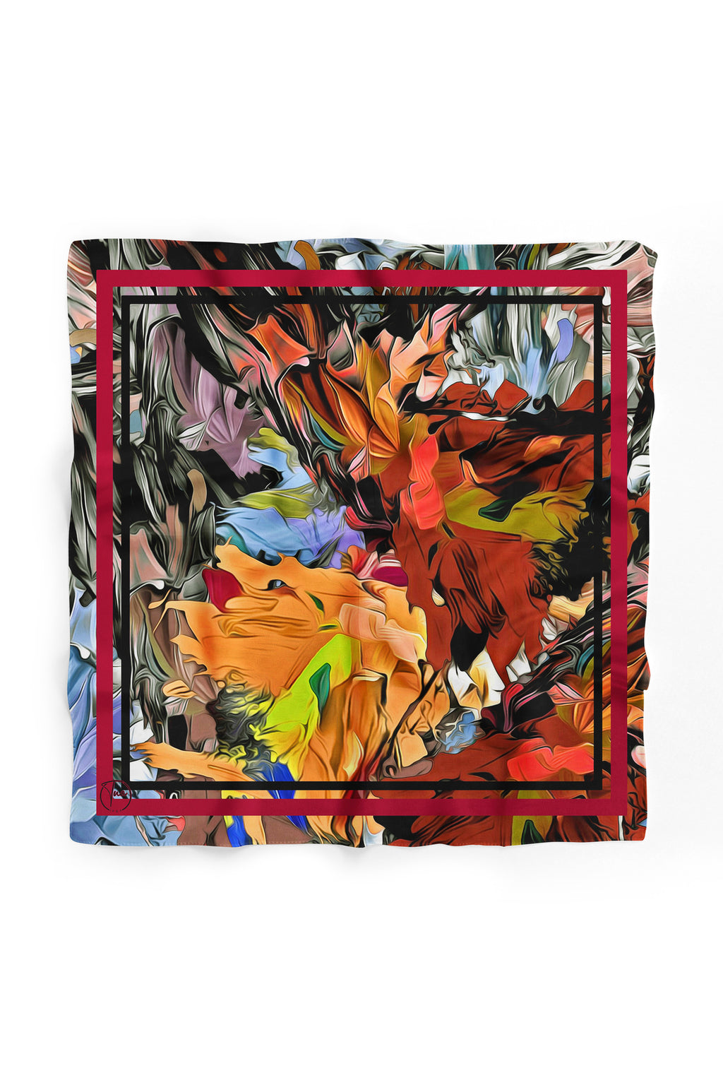 Renk Fırtınası Desen 55x55cm Bandana/Fular - görsel 2