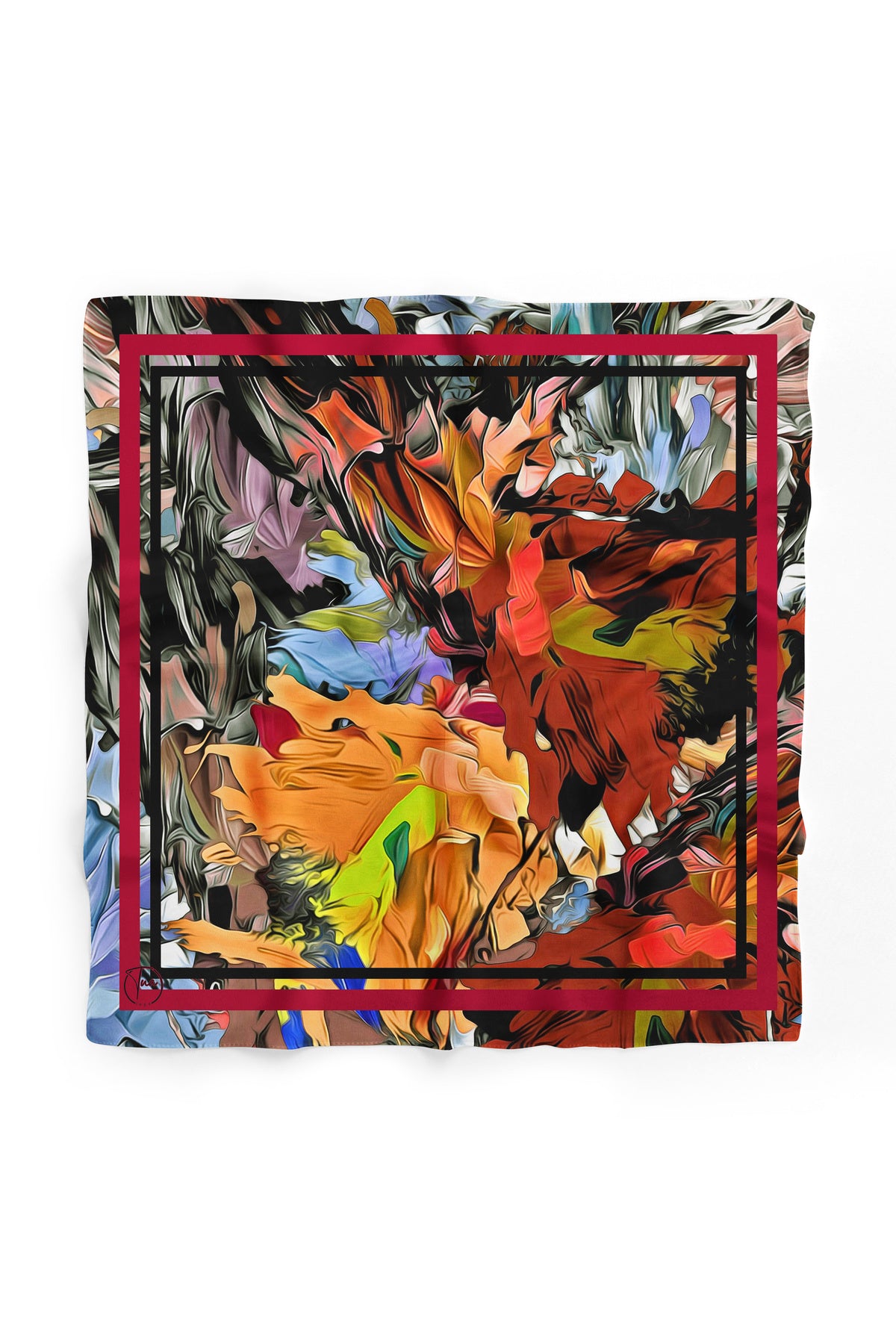 Renk Fırtınası Desen 55x55cm Bandana/Fular - görsel 2