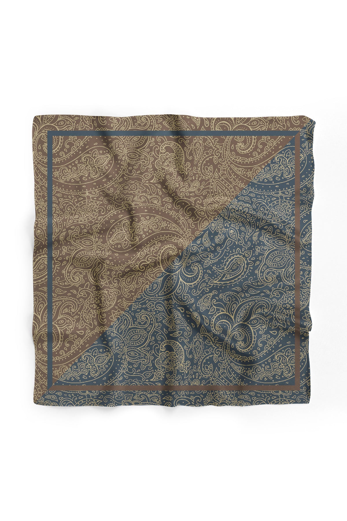 Mocha Paisley Desen 55x55cm Bandana/Fular - görsel 2