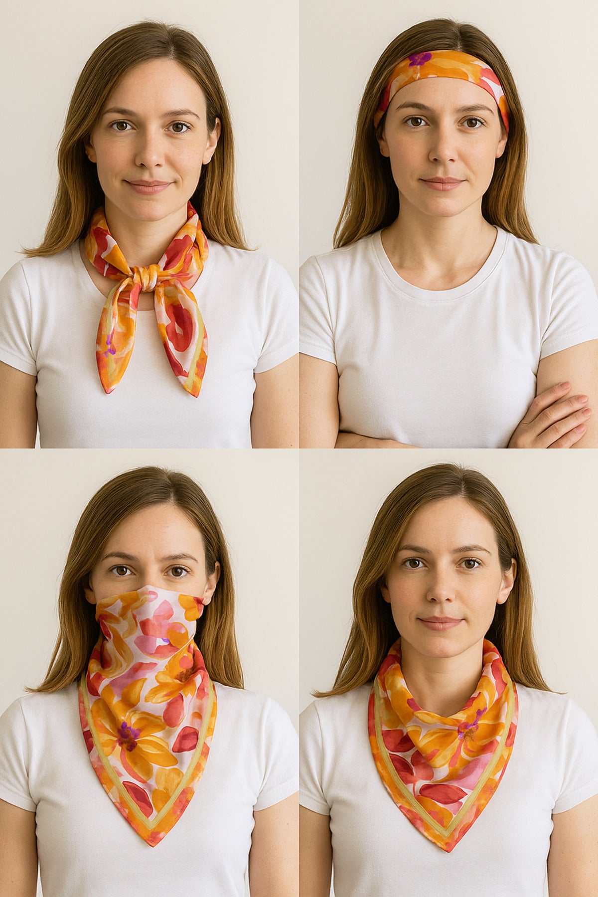 Sonbahar Esintisi Desen 70*70CM Bandana/Fular - görsel 5