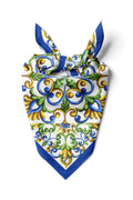 İTALYAN ÇİÇEKLİ ÇİNİ Desen Bandana/Fular - görsel 2