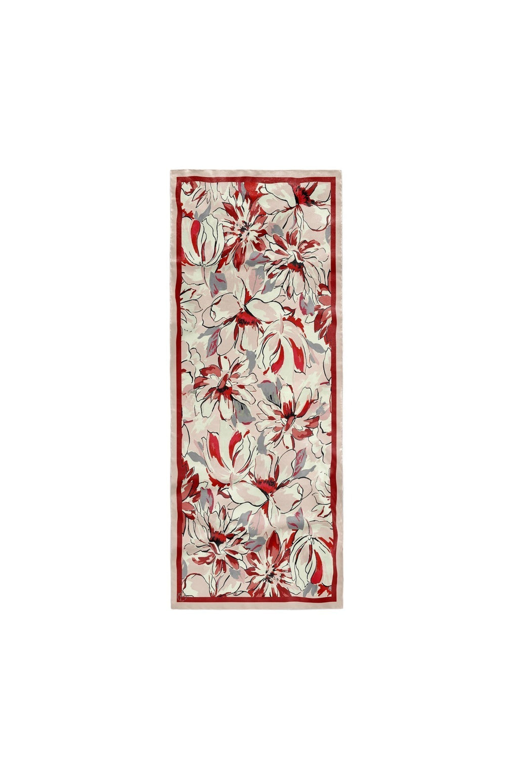 Flower Desen Fransız İpeği Şal 70x180cm - görsel 2