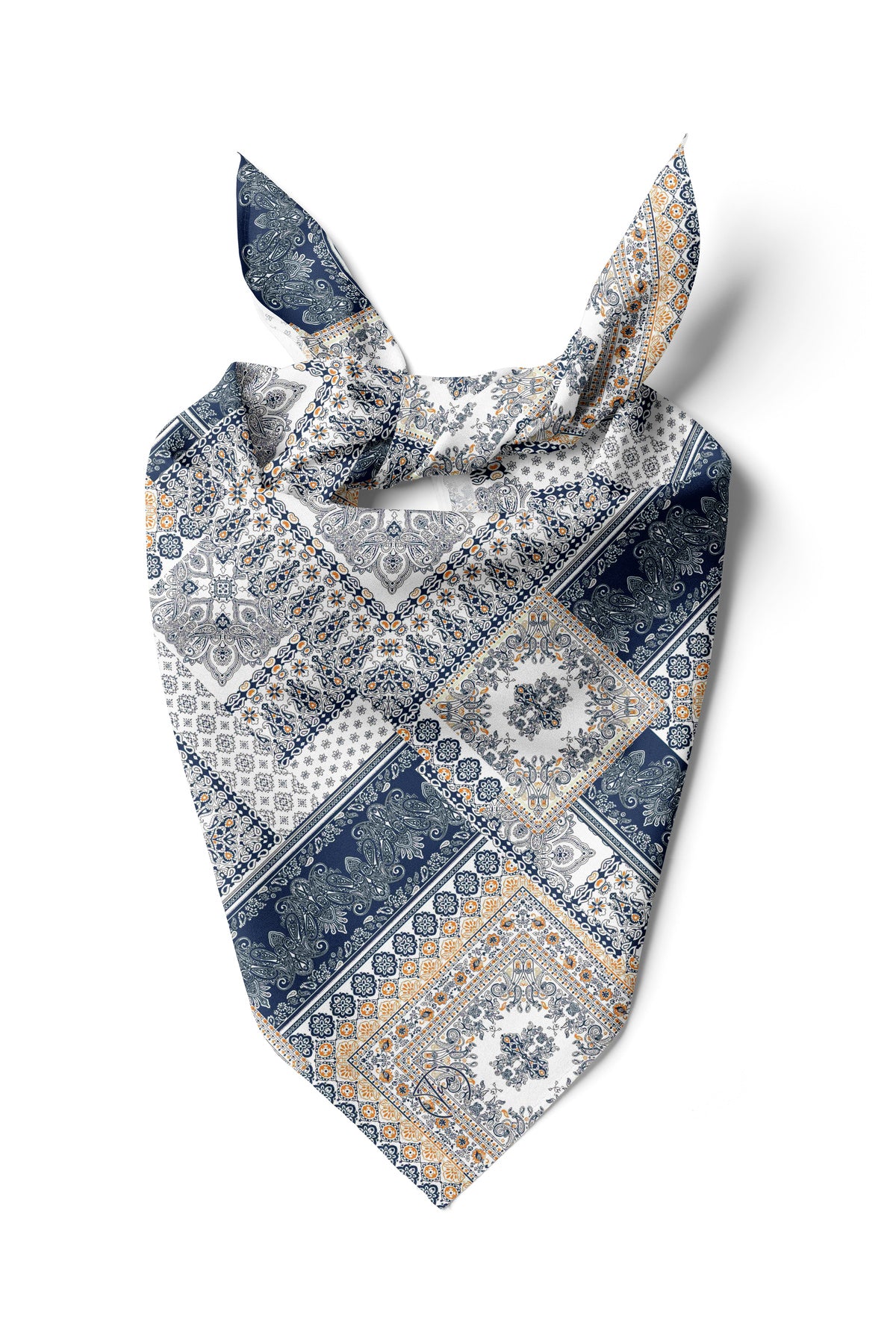 Şahane Paisley Desen 55x55cm Bandana/Fular - Çok Renkli