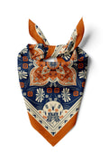 Orange Kadim Harmoni Desen 55x55cm Bandana/Fular - Çok Renkli