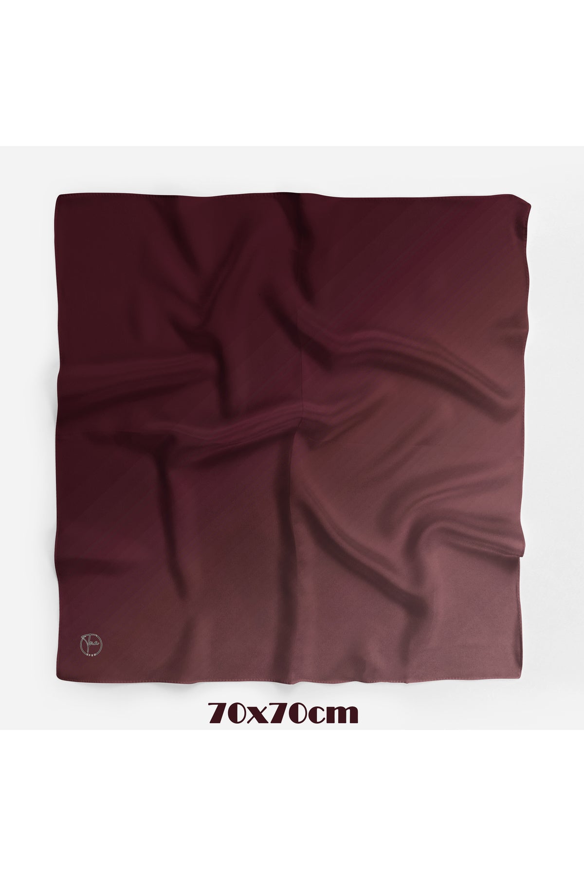 NÜANS Desen 70*70cm Bandana/Fular - Çikolata Kahve