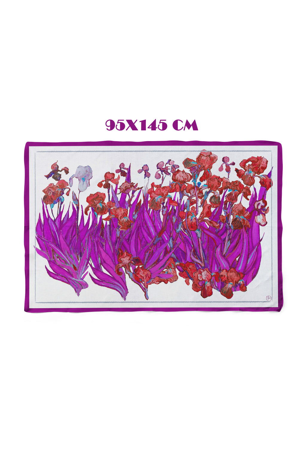 SÜSEN BAHÇESİ MOR Desen İç göstermeyen Saten PAREO - görsel 2