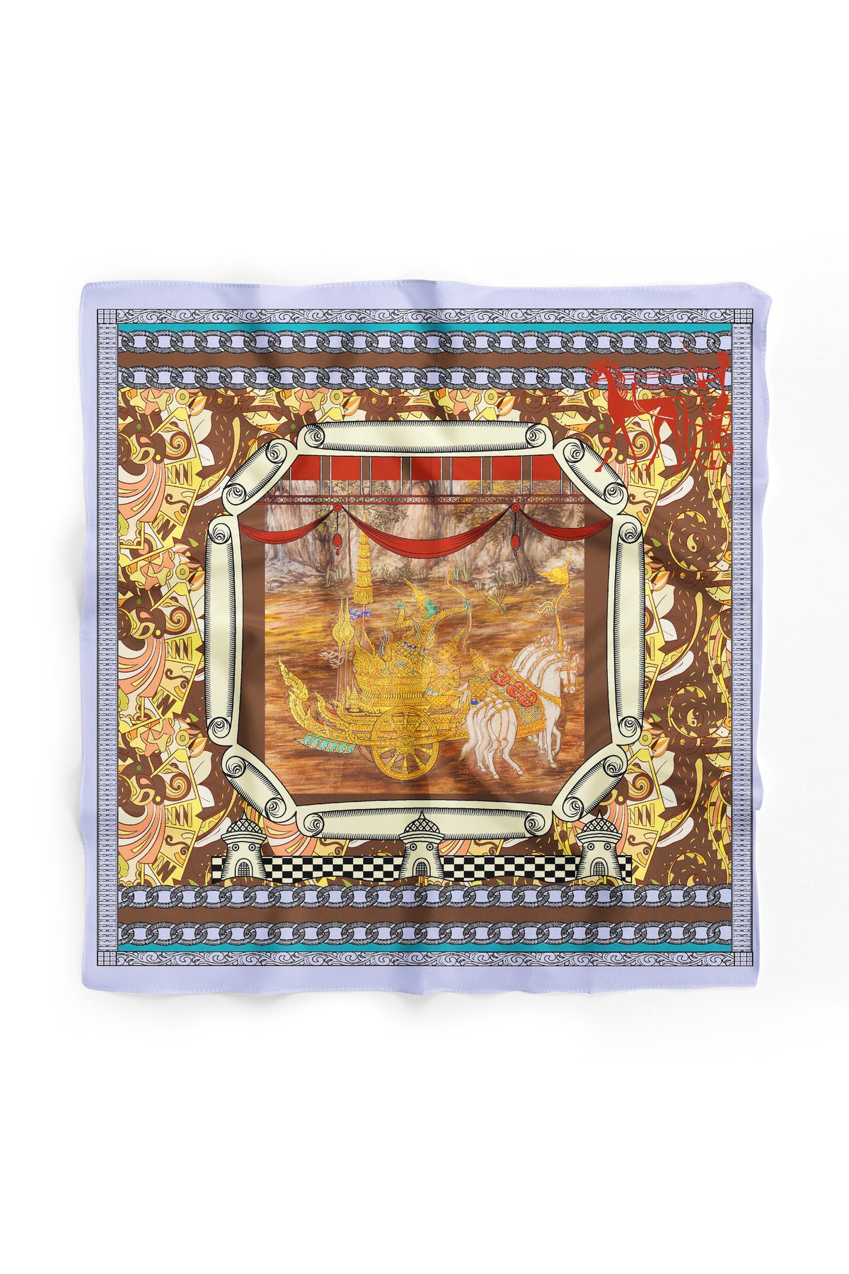 Golden Era Desen Bandana/Fular - Çok Renkli