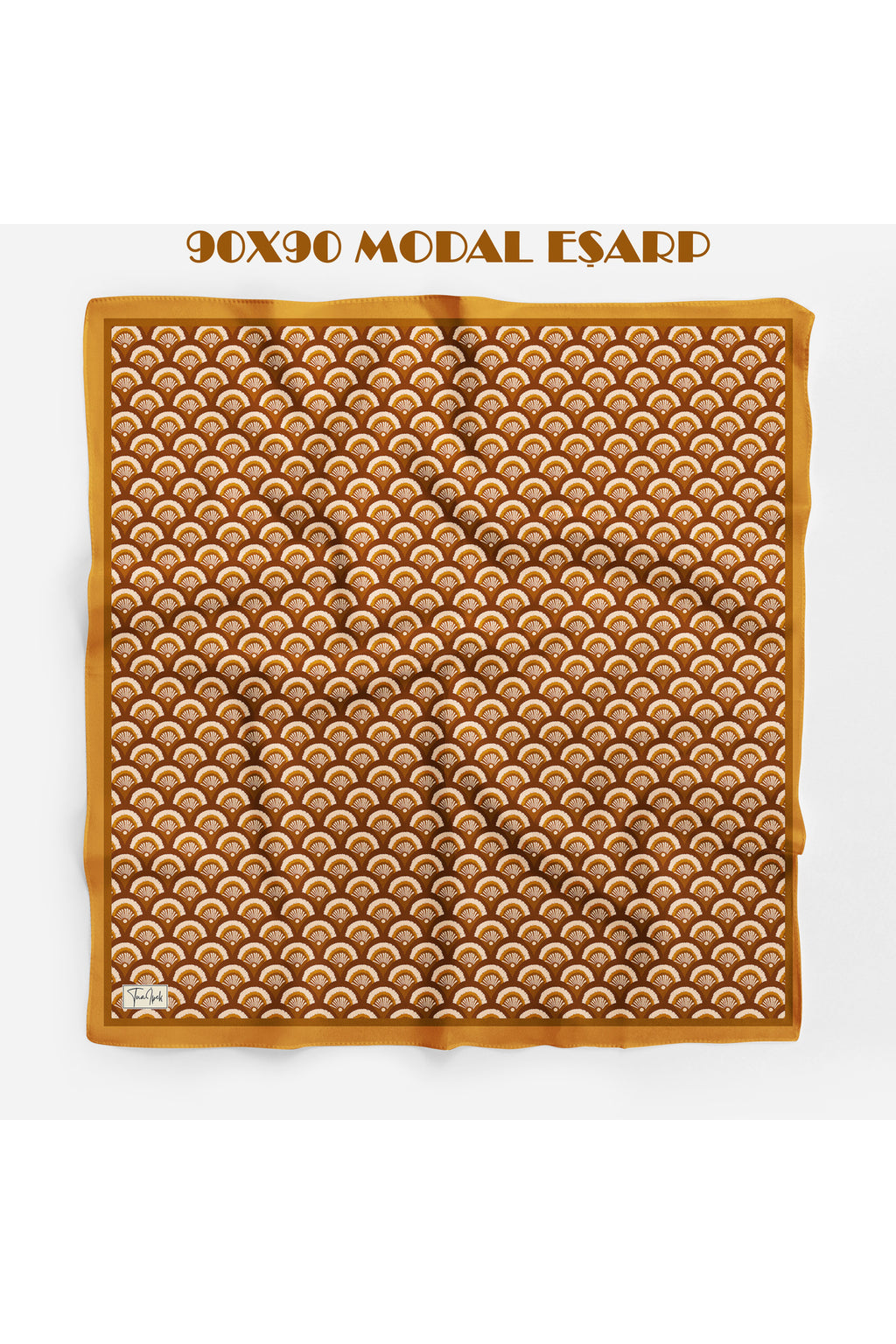 İLMEK Desen 94X94cm Viskon Modal Eşarp - görsel 3
