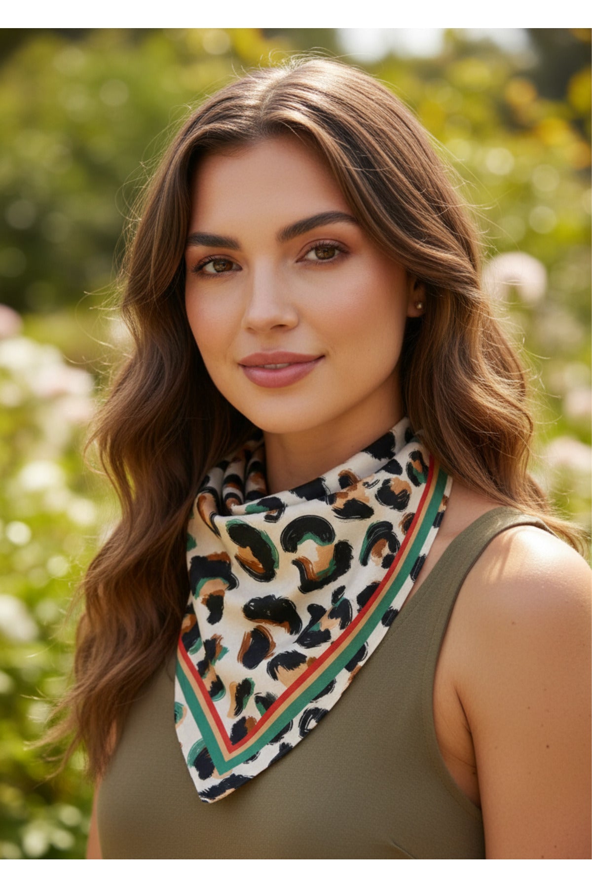 Leo Strip Desen 55x55cm Bandana/Fular - görsel 5