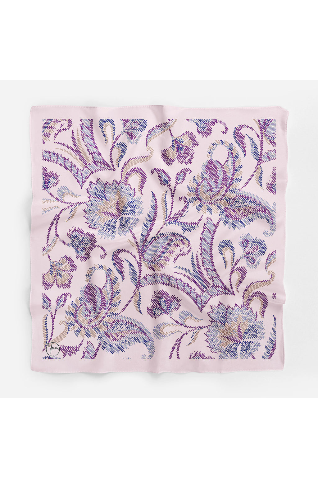 ÇİÇEK ÇİZİM Desen Bandana/Fular - görsel 2