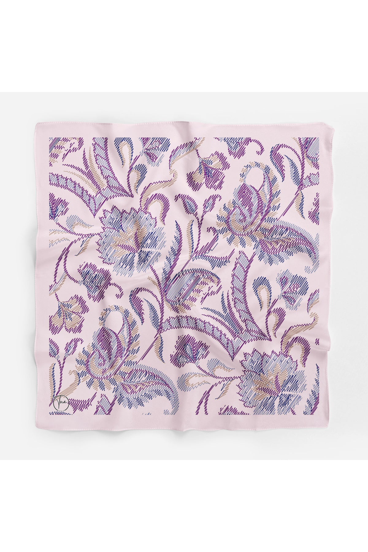 ÇİÇEK ÇİZİM Desen Bandana/Fular - görsel 2