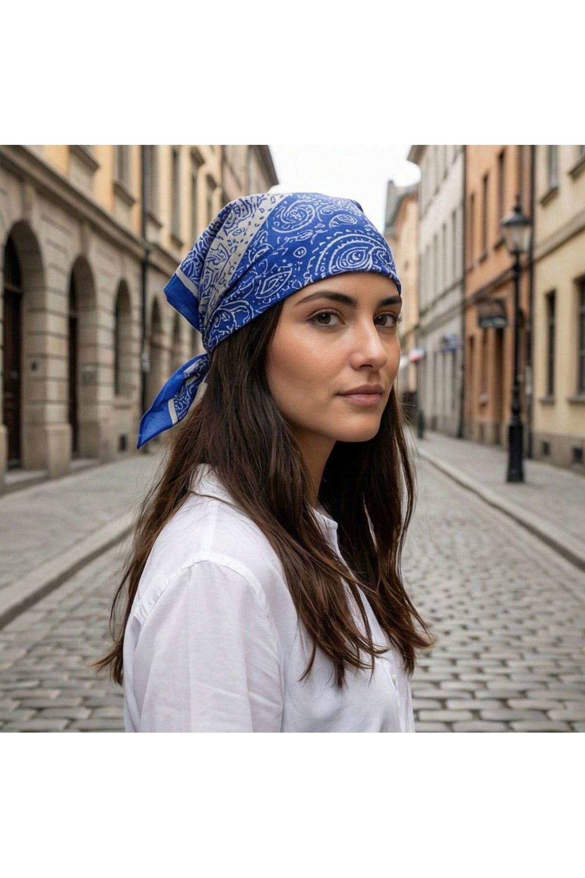Royal Harmony Paisley Desen 55x55cm Bandana/Fular - Çok Renkli