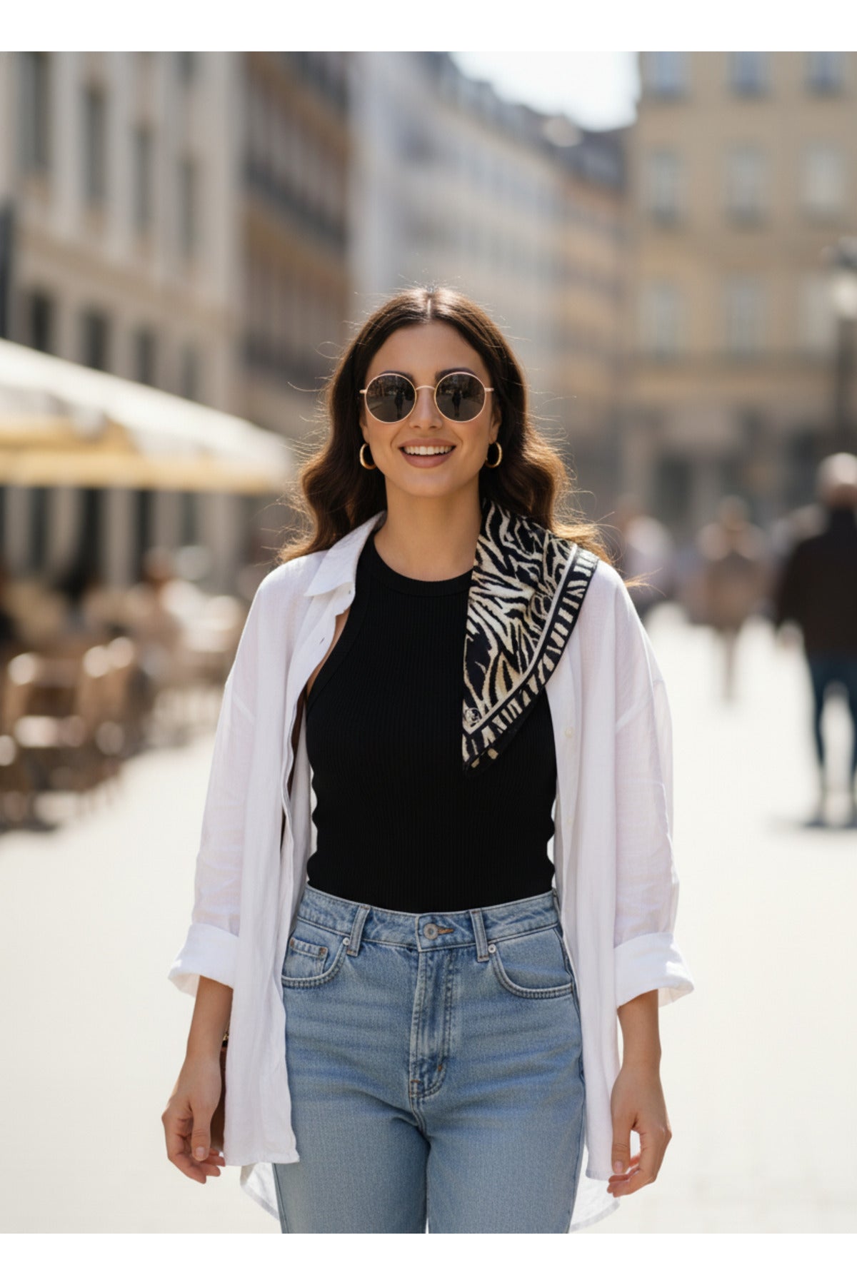 ZAHARA DESEN 70*70cm Bandana/Fular - Çok Renkli