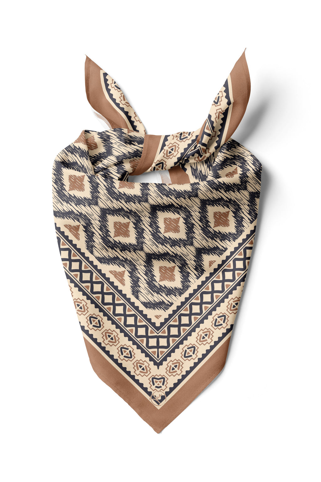 Anadolu Ritmi Desen 55x55cm Bandana/Fular - Çok Renkli