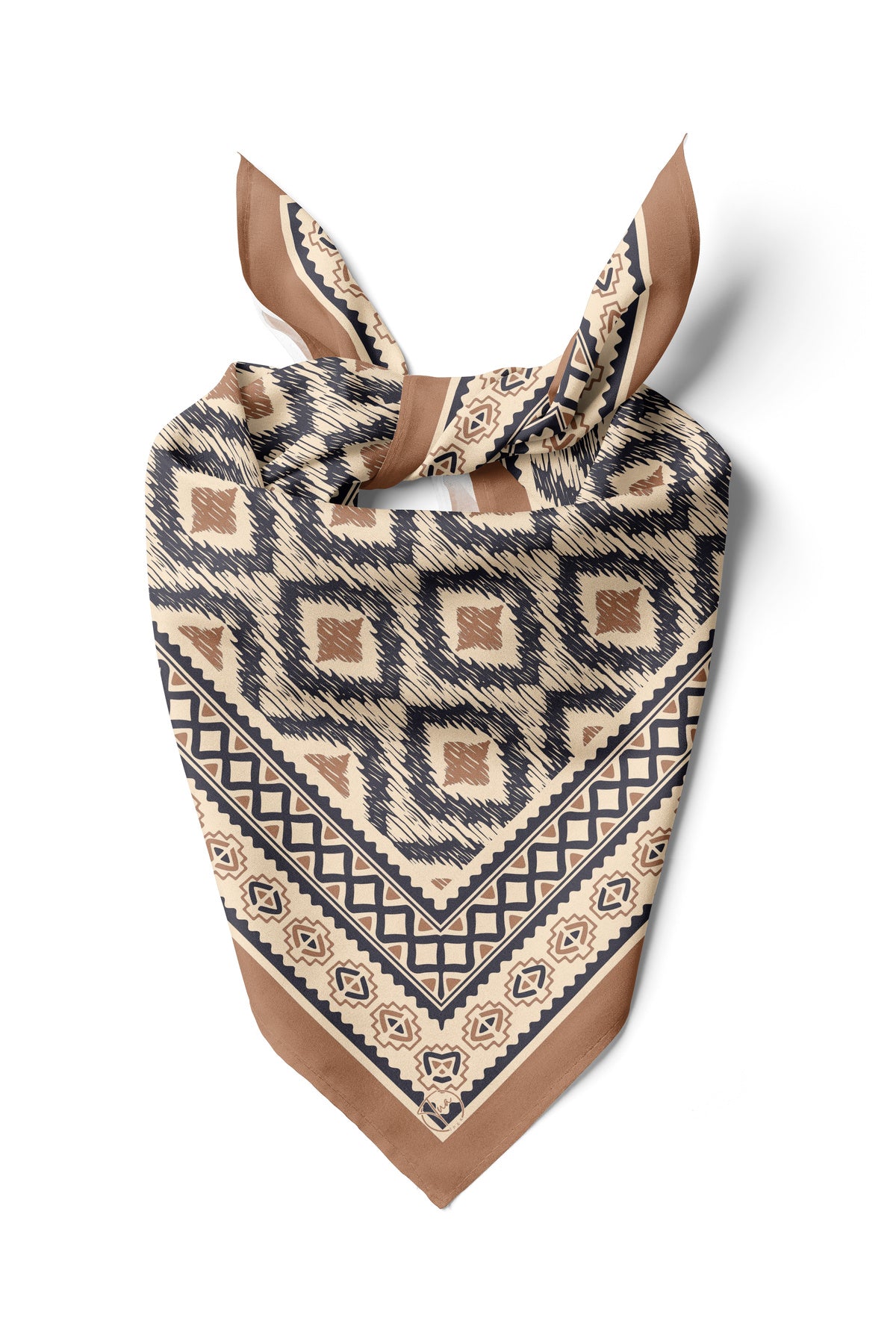 Anadolu Ritmi Desen 55x55cm Bandana/Fular - Çok Renkli
