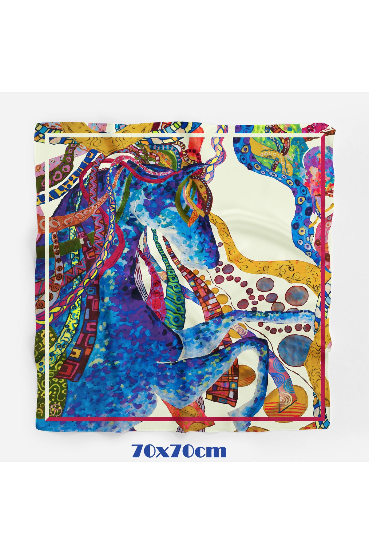 MASALSI YELE Desen 70*70cm Bandana/Fular - Çok Renkli