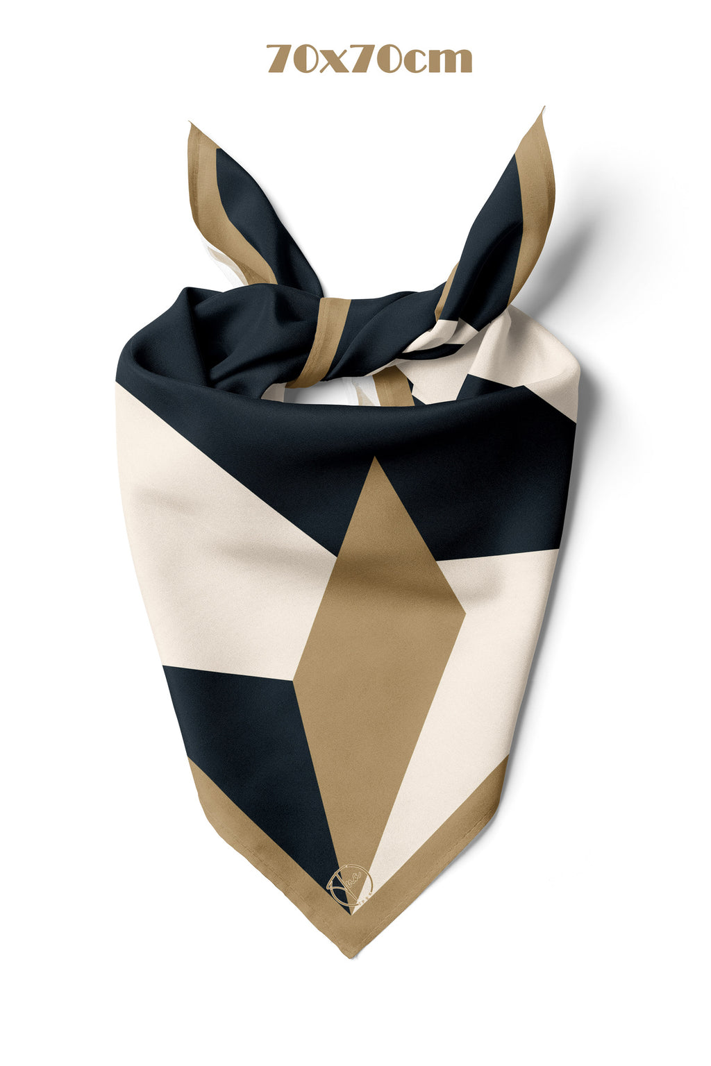 MODERN KAMEL Desen 70*70cm Bandana/Fular - Çok Renkli