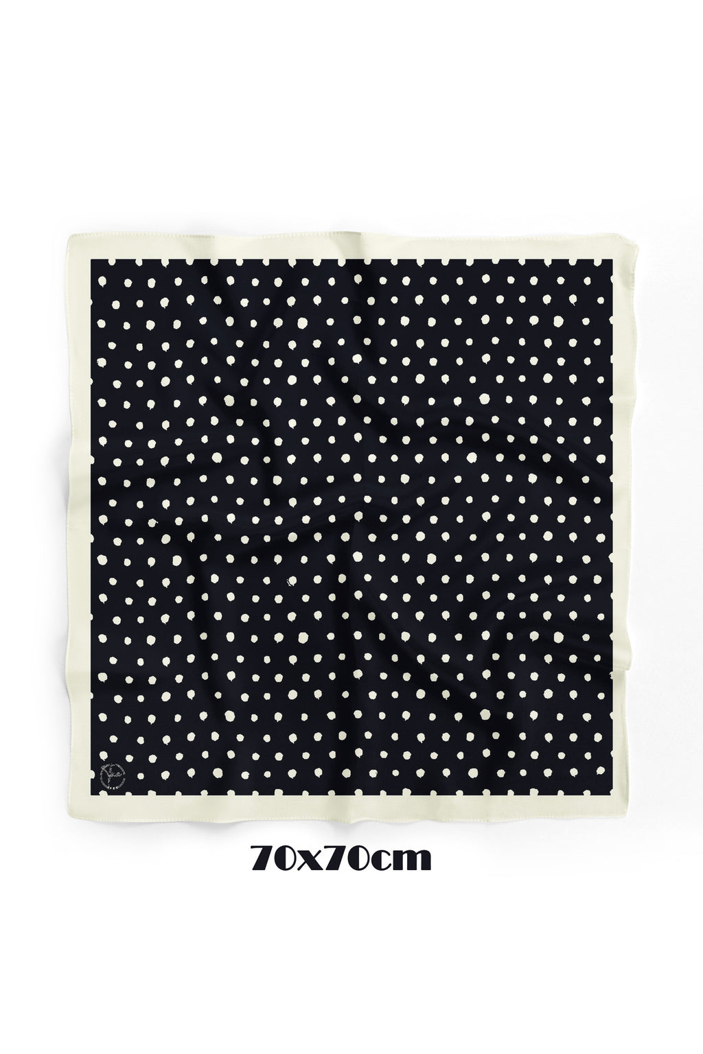 Perle Desen 70*70cm Bandana/Fular - Siyah