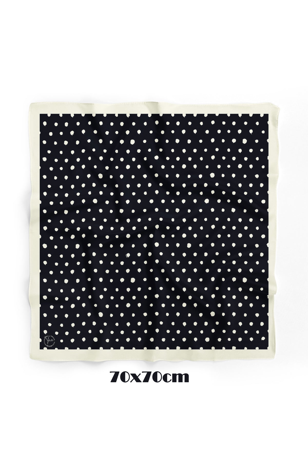 Perle Desen 70*70cm Bandana/Fular - Siyah