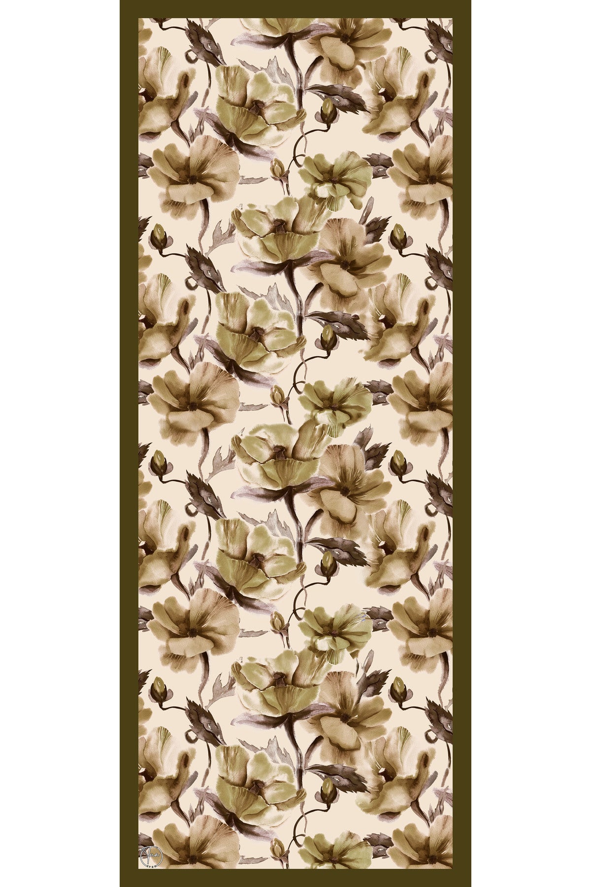 Organic Viscose İpeği İNCİRA ŞAL - Çiçek Desenli - görsel 2