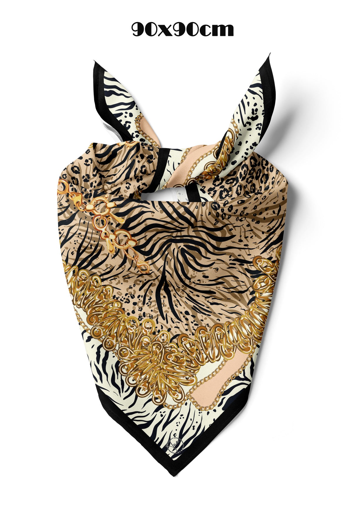 Amber Flow Desen 90X90cm Eşarp/Fular - görsel 4