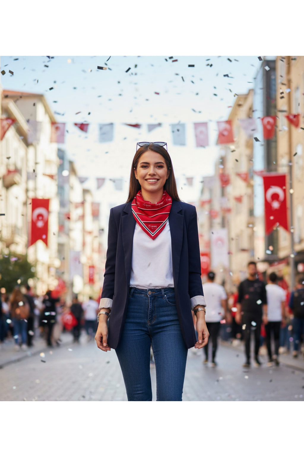 K.Atatürk İmza Desen Bandana/Fular - görsel 2