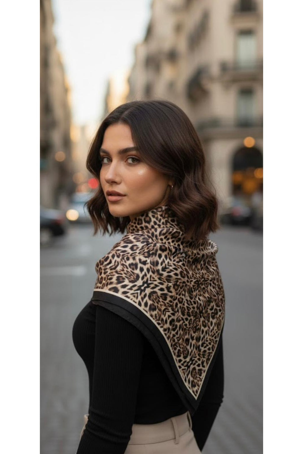 ASİL BENEK LEO Desen 70*70cm Bandana/Fular - Çok Renkli