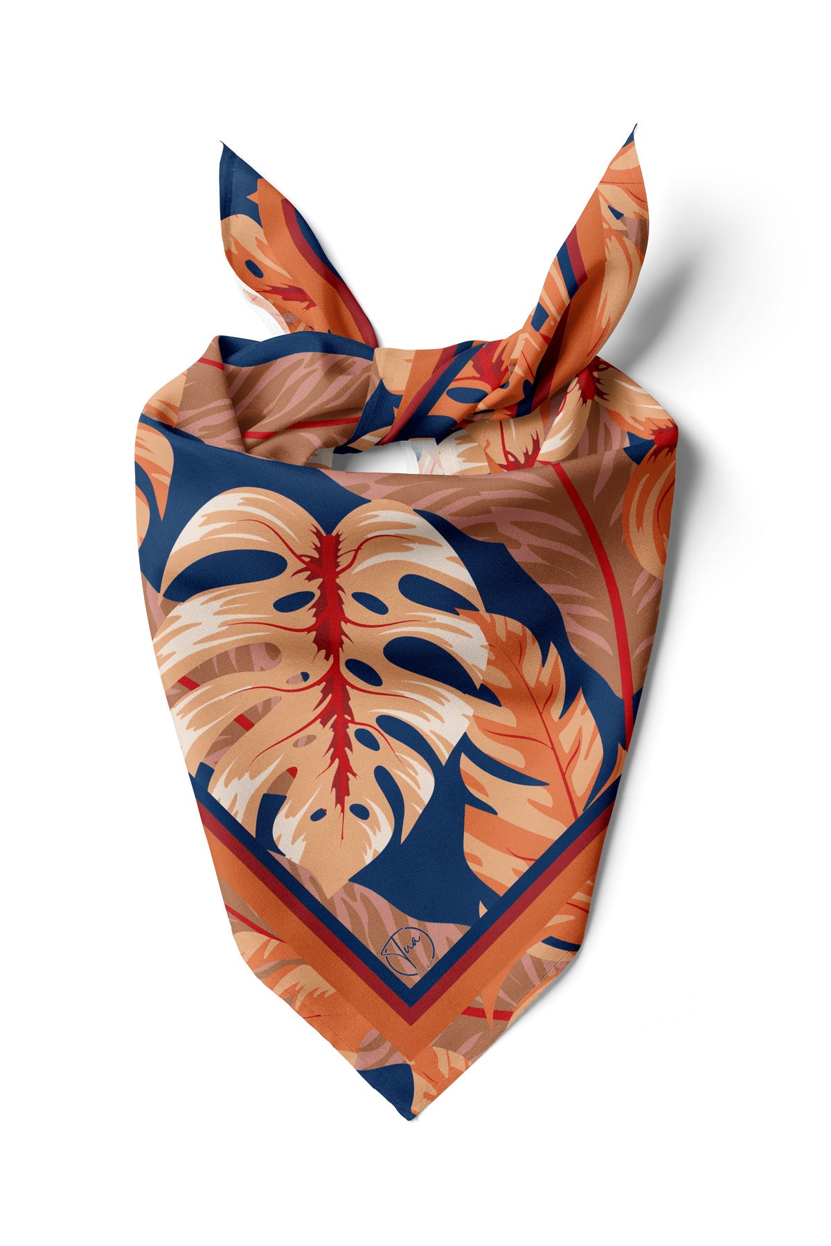 MONSTERA RÜYASI Desen Bandana/Fular - Çok Renkli