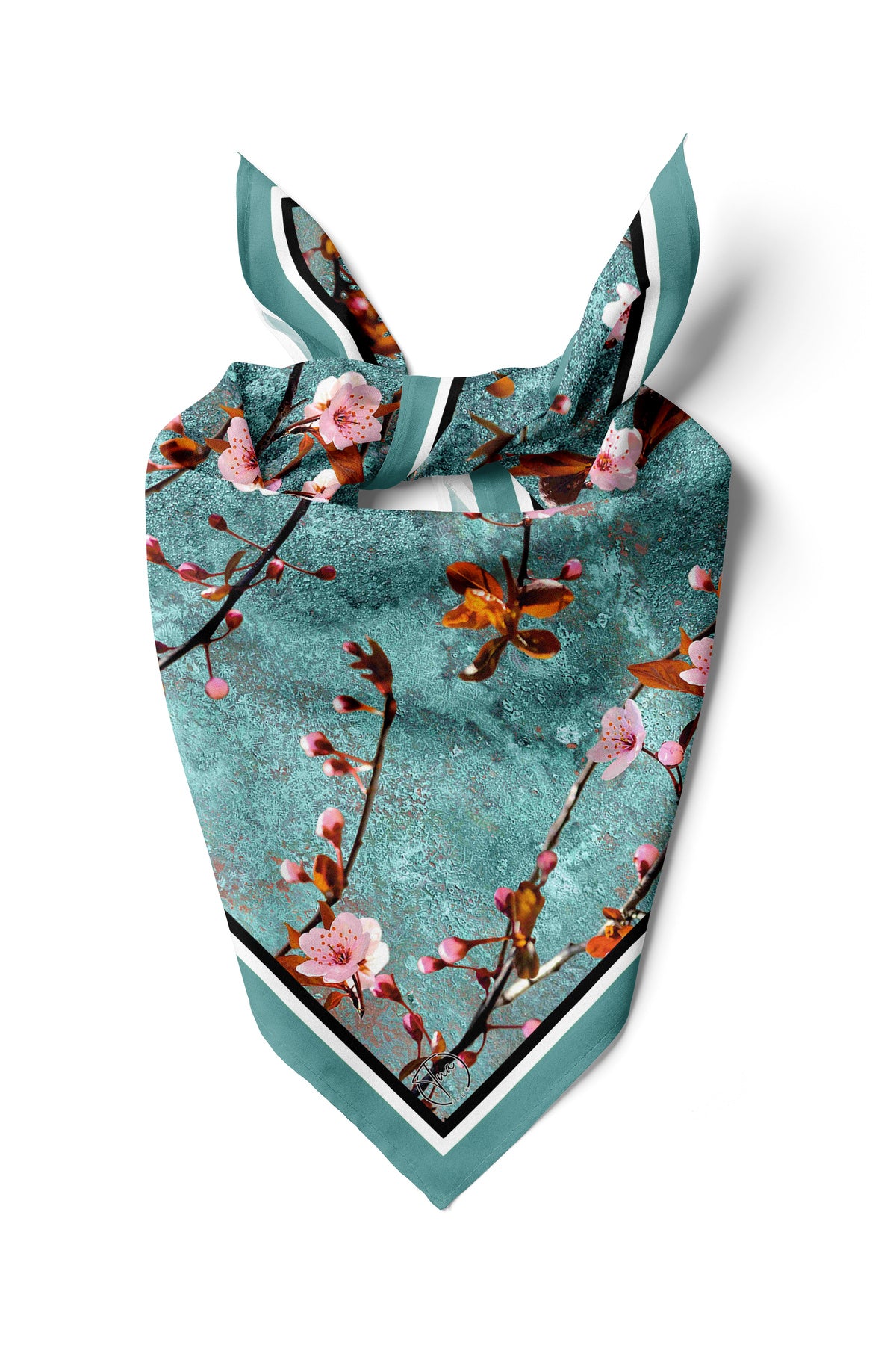 Blossom Dream Desen 55x55cm Bandana/Fular - Çok Renkli