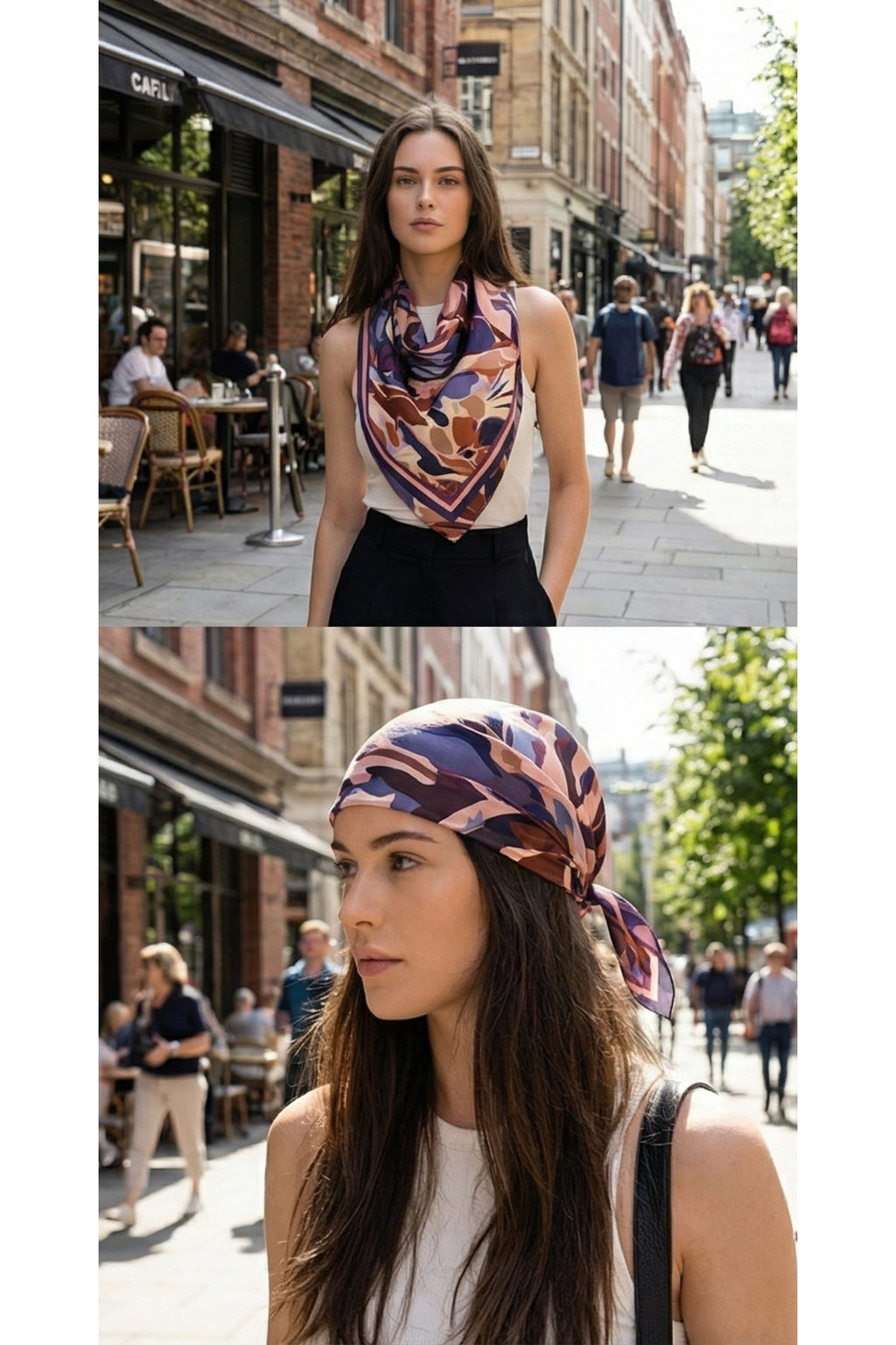 Renk Ritmi Desen Bandana/Fular - görsel 2