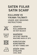FIRÇA DARBESİ Desen Şık & Zarif Kadın Aksesuarı Saten Fular 30x165cm - görsel 3