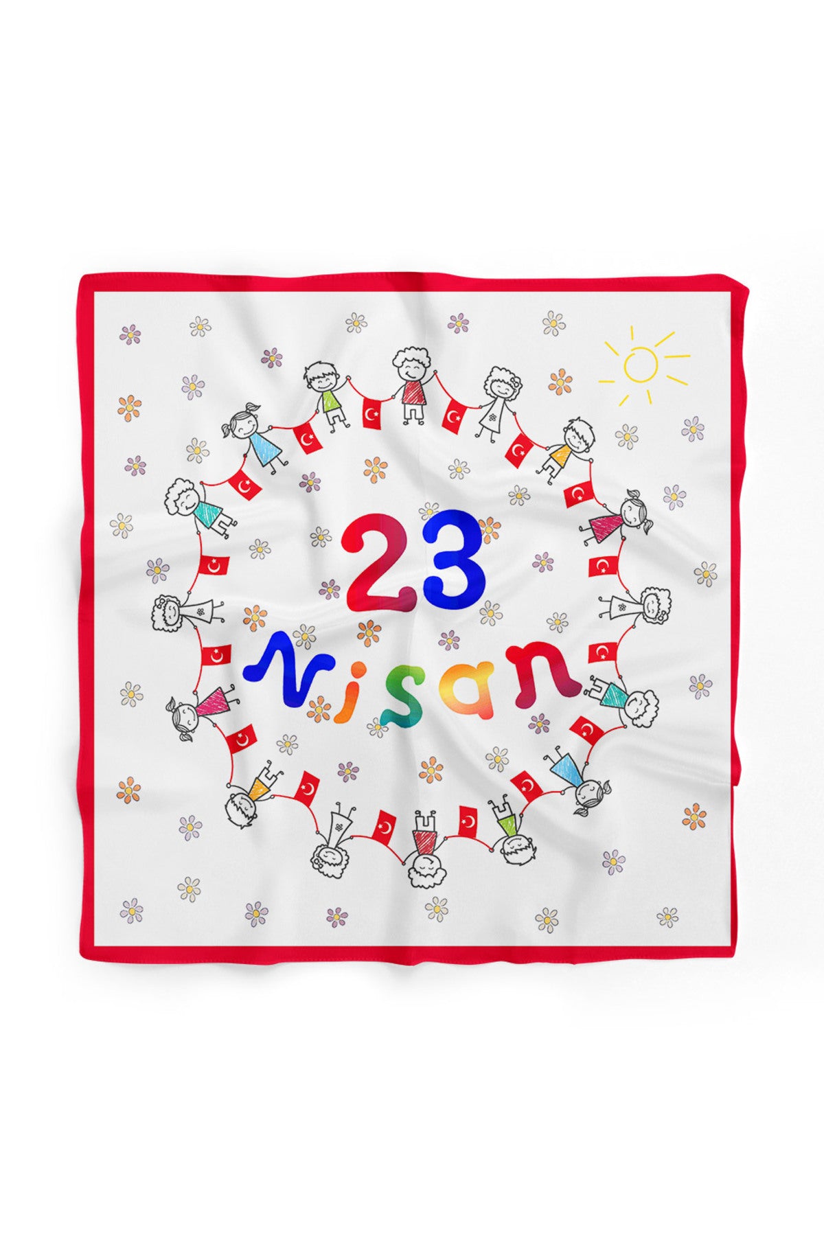 10'LU Paket 23 NİSAN TEMALI Desen Bandana/Fular - görsel 4