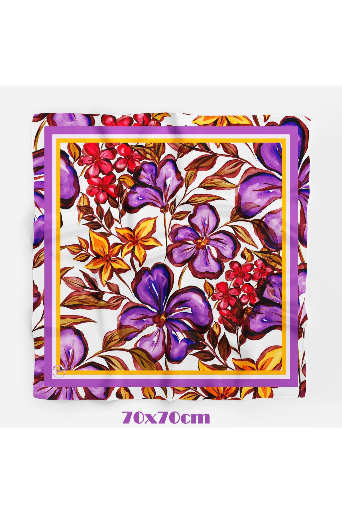Ege Moru Desen 70*70cm Bandana/Fular - görsel 2