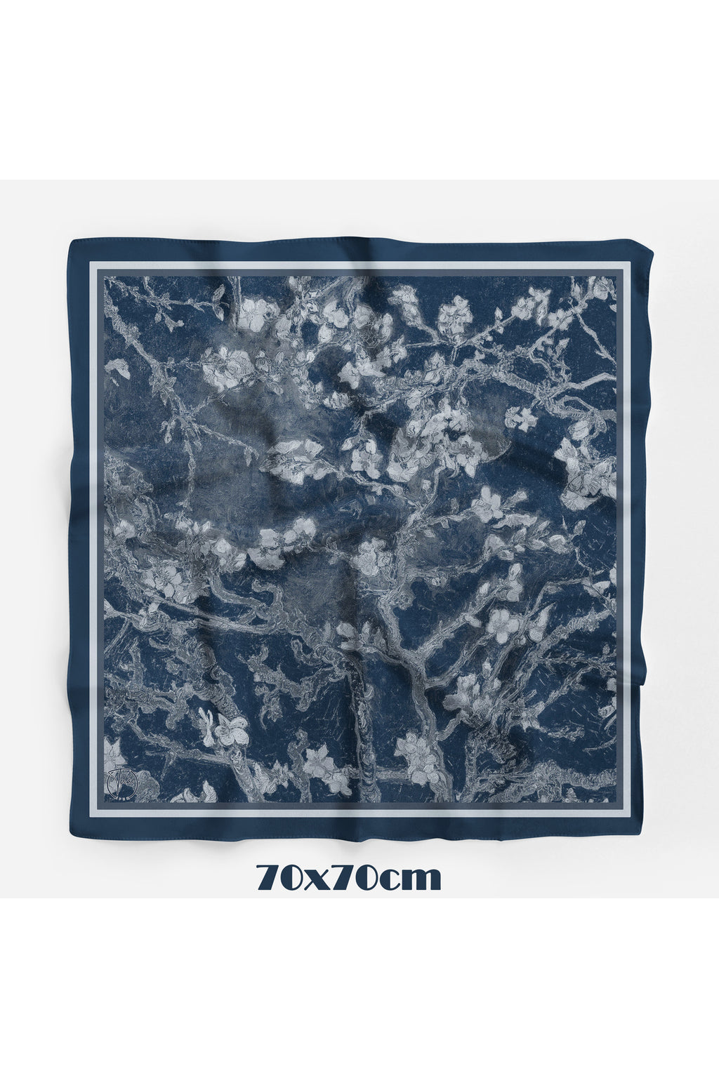 NAVY BLOSSOM Desen 70*70cm Bandana/Fular - Çok Renkli