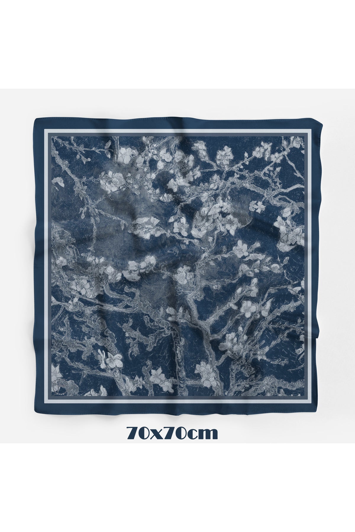 NAVY BLOSSOM Desen 70*70cm Bandana/Fular - Çok Renkli