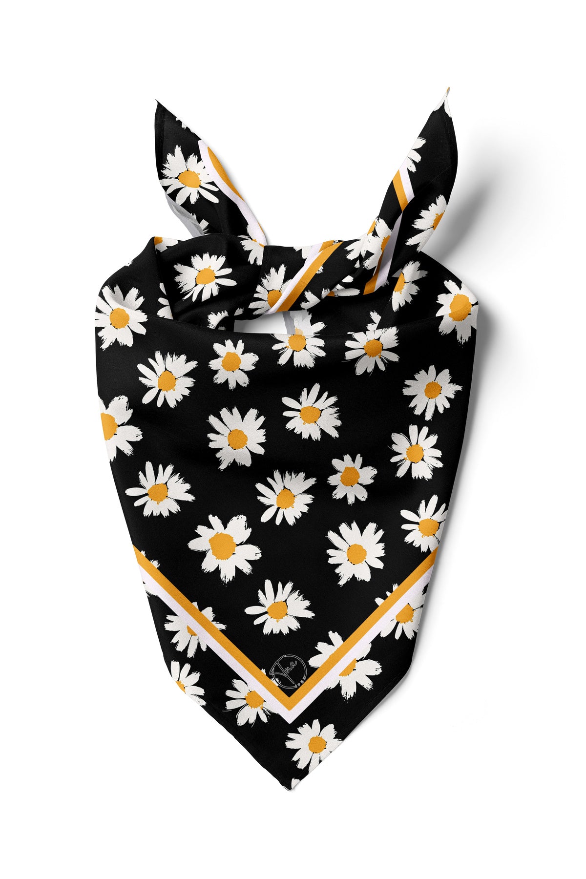 Retro Daisy Desen Bandana/Fular - görsel 2