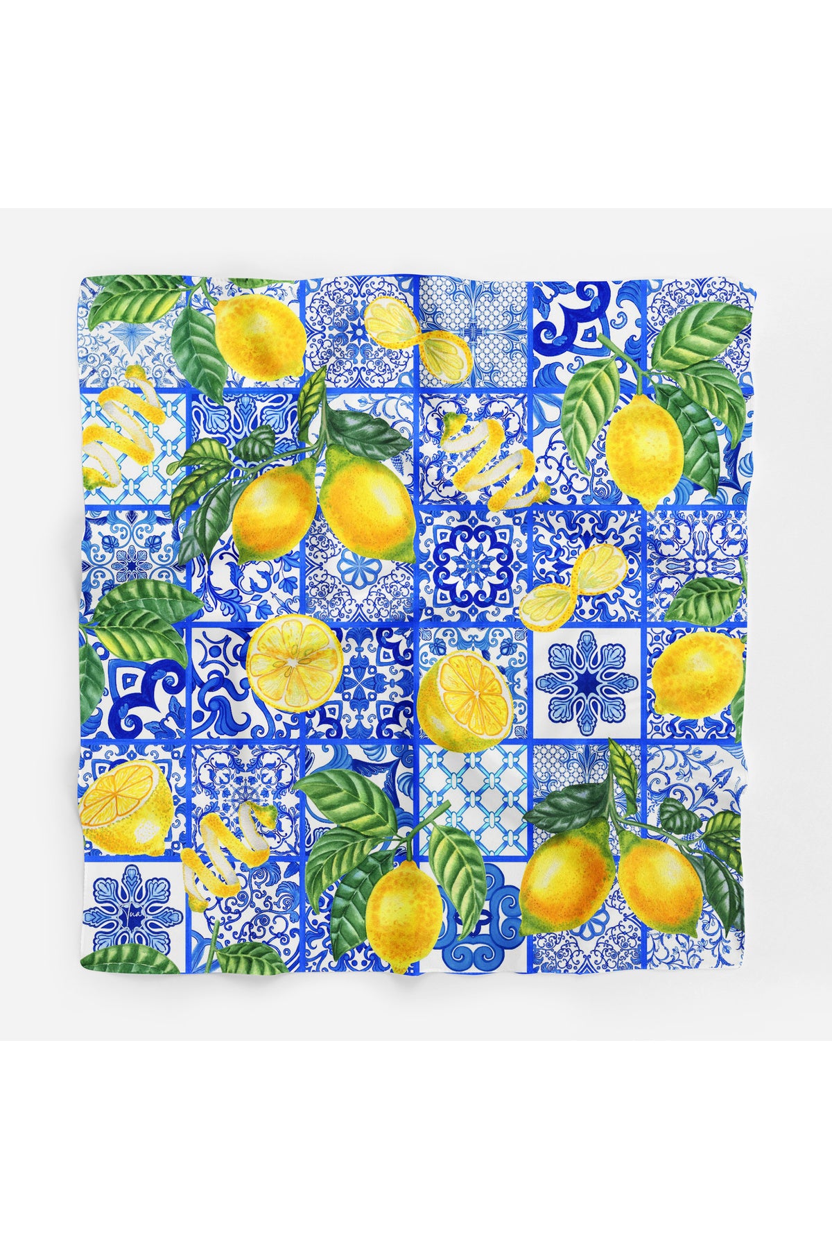 İtalyan Limonları Desen 55x55cm Bandana/Fular - görsel 2