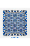 Blue Marifet İşlemesi Desen 70*70cm Bandana/Fular - Çok Renkli