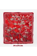 RED BLOSSOM Desen 70*70cm Bandana/Fular - Çok Renkli
