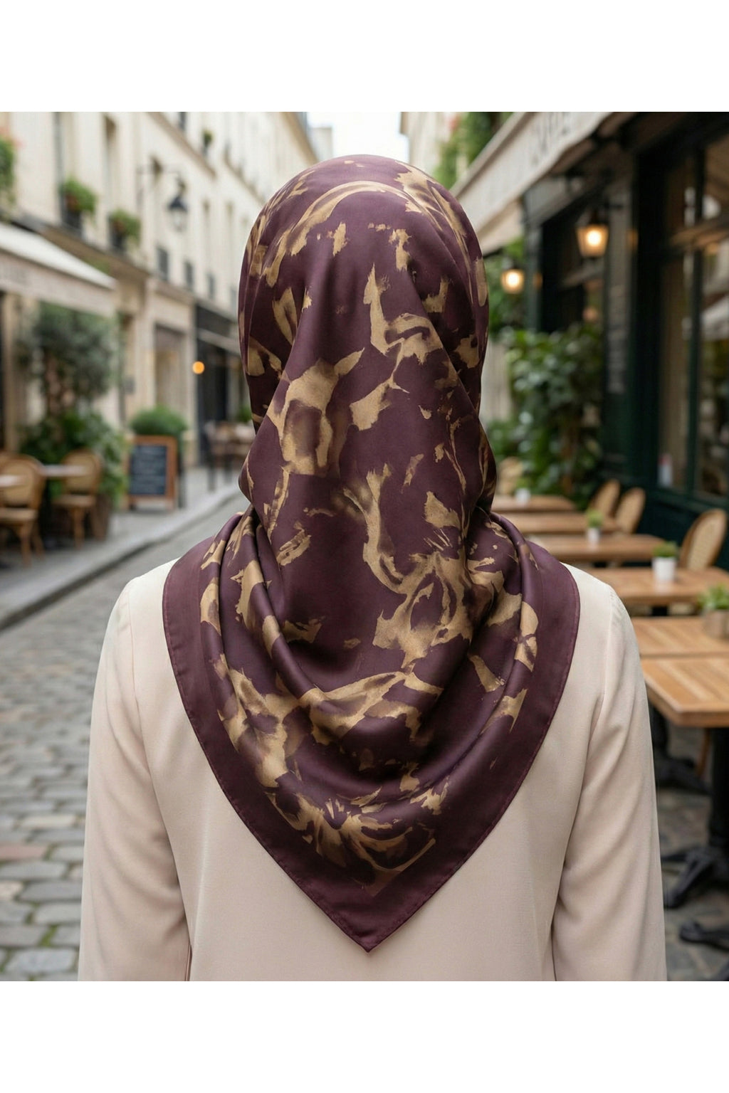 Ahenk Desen 90X90cm Organic Twill Eşarp/Fular - görsel 2
