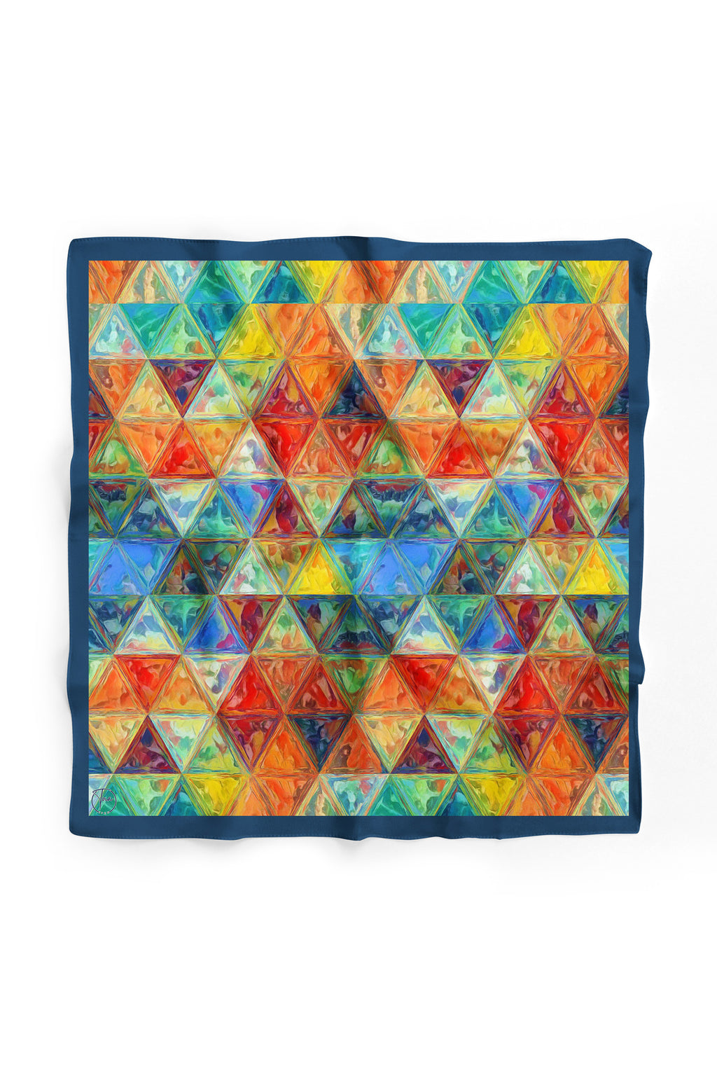 Sırlı Prizma Desen Bandana/Fular - Çok Renkli