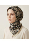 Leo Desen 90X90cm Organic Twill Eşarp/Fular - Bej